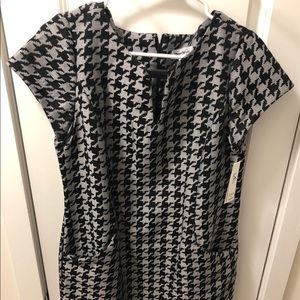 Houndstooth print dress